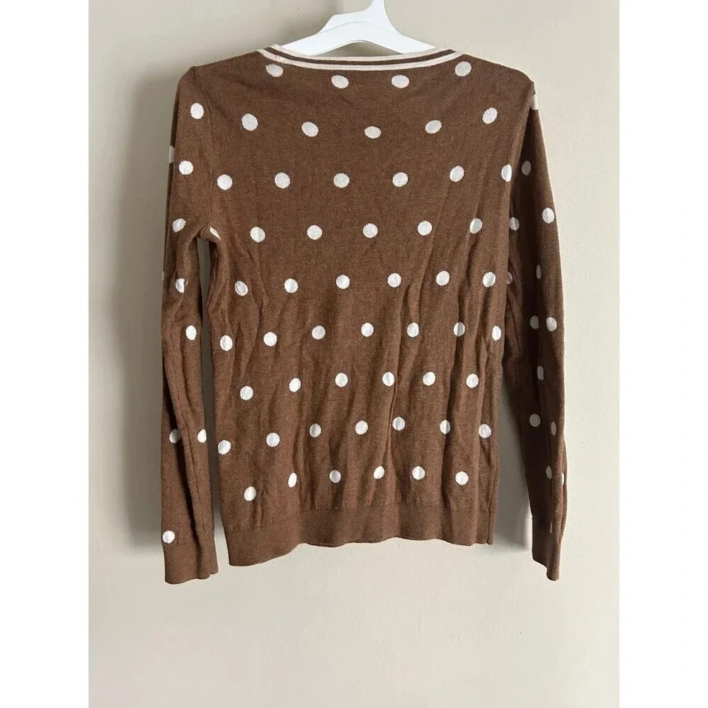 J. Crew Sweater Crew Neck Pullover Polka Dots S